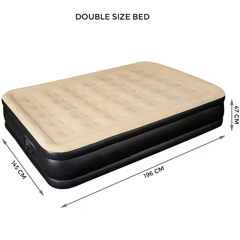 High Raised Air Bed with Built-In Electric Pump