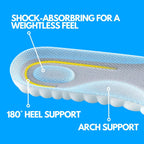 Close-up of CloudSole insole cushioning showing shock-absorbing heel support