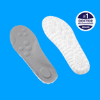 CloudSole 4D insoles pair on display, black and gray comfort insoles